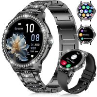 1.32"" Hd Montre Connectée Femme Avec Appel Bluetooth, Smartwatch Ip68 Avec Fonction Féminine/120+ Modes Sport/Fréquence Cardiaque/Sommeil/Cycle