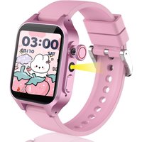 32 Jeux Montre Connectée Enfant, Montre Intelligente Enfant Avec 3 Modes Sportifs, Livres Audio&Cartes D'Étude, Mode École, Réveil, Mp3, Podomètre,