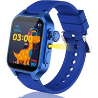 32 Jeux Montre Connectée Enfant, Montre Intelligente Enfant Avec 3 Modes Sportifs, Livres Audio&Cartes D'Étude, Mode École, Réveil, Podomètre,