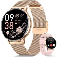 Montre Connectée Femme Avec Appel, 1.39"" Hd Smartwatch Avec 120+ Modes Sport, 24H Fréquence Cardiaque, Santé Au Féminin, Sommeil, Spo2, Podomètre,