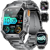 Montre Connectée Homme Avec 1000 Mah 50 Jours Batteria Amoled Écran 10Atm Imperméable Bluetooth Appel Android Ios Smartwatch Homme