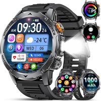 Smart Watch Homme Avec 1000 Mah(50+Ultralange Standby Zeit), 1.75"" Hd Amoled Montre Connectée Avec Appel Bluetooth/110+ Sportifs/Sommeil,Etanche