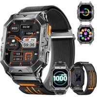 2025 Montre Connectée Homme-2.13'' Amoled Grand Écran/1000Mah Batterie,5Atm Étanche Montre De Fitness Avec 70+ Modes Sport,Moniteur Sommeil/Fréquence