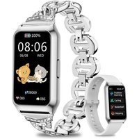 Montre Connectée Femme Avec Boîtier En Aluminium Et Autonomie 7 Jour Ultra-Longue,1.47"" Hd Tracker D'Activité, Fréquence Cardiaque Spo2 Suivi