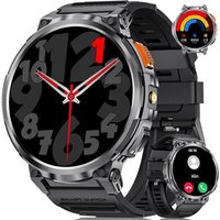 Montre Connectée Homme 1,85'' Hd Grand Écran/Led Lampe/730Mah Batterie,Smartwatch Avec 120+ Modes Sportifs,24/7 Moniteur De Fréquence Cardiaque Et