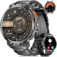 Montre Connectée Homme Avec 1,85'' Hd Grand Écran/Led Lampe/730Mah Batterie,Smartwatch Homme Avec 120+ Modes Sportifs,24/7 Moniteur De Fréquence
