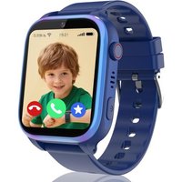 4G Montre Connectée Enfant Gps, Montre Gps Enfant Téléphone Avec Appel Vidéo Sos Réveil Appareil Caméra Ip68 Mode Scolaire Jeux Chat,Smartwatch