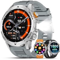 Montre Connectée Homme Avec 1000Mah Batterie 1,75"" Hd Écran/Appels/Led Lampe, 120+ Modes Sportifs, Calories/Spo2/Fréquence Cardiaque/Sommeil Ip68