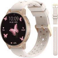 Montre Connectée Femme, 1.27"" Hd Smartwatch Fonction Téléphone Bluetooth 24H Fréquence Cardiaque/Sommeil, 120+ Sports, Ip68 Podomètre Android Ios