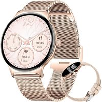 Montre Connectée Femme Avec Appel Bluetooth, 1,43"" Amoled Écran/120+ Modes Sportifs, Spo2/Fréquence Cardiaque/Sommeil Ip68 Étanche Pour Android Ios