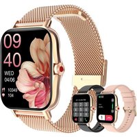Montre Connectée Femme Avec Appel Bluetooth,1,7"" Hd Etanche Smartwatch Podometre Sommeil Cardiaque Spo2,Sport Bracelet Fitness Trackers Montre