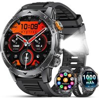 Montre Connectée Homme Avec 1000Mah Batterie 1,75"" Hd Écran/Appels/Led Lampe, 120+ Modes Sportifs, Calories/Spo2/Fréquence Cardiaque/Sommeil Ip68