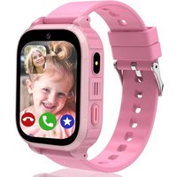 Montre Connectée Enfant Gps, Montre Intelligente Enfant 4G, Appel, Sos, Chat Vidéo, Mode Classe, Réveil, Calendrier, Calculatrice, Ip68 Montre Gps