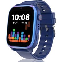 Montre Connectée Enfant Gps, Montre Intelligente Enfant Avec 4G Appel, Sos, Chat Vidéo, Mode Classe, Réveil, Calendrier, Verrouillage Mot Passe, Ip68
