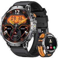 Montre Connectée Homme 1000 Mah Batterie/1.85'' Hd Grand Écran Avec Led Lampe/100+ Modes Sport,Ip68 Étanche Fitness Tracker Avec 24/7 Fréquence