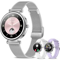 Montre Connectée Femme Avec Appel Bluetooth, 1,27"" Hd Smartwatch Femme Avec Ip67 Fonction Féminine/Sommeil/Fréquence Cardiaque/110+ Modes Sportifs