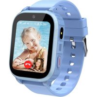 4G Montre Connectée Enfant Gps, Montre Gps Enfant Tracker Avec Appel Vidéo Sos Réveil Appareil Caméra Ip68 Mode Scolaire Jeux Chat, Montre