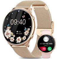 Montre Connectée Femme Avec Appel Bluetooth, Ip67 Smartwatch Femme Avec 120+ Sport, Fonction Féminine Fréquence Cardiaque Calories Spo2 Et Sommeil,