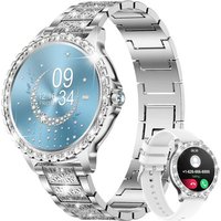 Montre Connectée Femme Avec Appel Bluetooth, 1.32"" Diamond Smartwatch Féminine Etanche Avec 20 Modes Sportifs Podometre Spo2 Fréquence Cardiaque