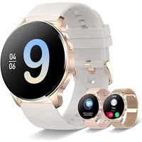 Montre Connectée Femme Avec Appel Bluetooth, 1.32"" Smartwatch Avec Fonction Féminine Fréquence Cardiaque Sommeil Podometre Spo2 Pression Artérielle,