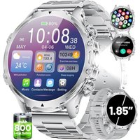 Montre Connectée Homme Avec Led Lampe/800Mah Batterie/1,85'' Hd Grand Écran Smartwatch Homme Avec 100+ Modes Sportifs,24/7 Fréquence