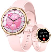 Montre Connectée Femme Avec Appel Bluetooth 1,27"" Smartwatch Femme Ronde Avec Ip68 Fonction Féminine Fréquence Cardiaque Spo2 Suivi Du Sommeil 110+