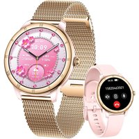 Montre Connectée Femme Avec Appel Bluetooth 1,27"" Smartwatch Femme Ronde Avec Ip68 Fonction Féminine Fréquence Cardiaque Spo2 Suivi Du Sommeil 110+