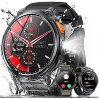 Montre Connectée Homme Sport: Fitness Ip68 Etanche Podometre Outdoor Lampe Poche Smartwatch