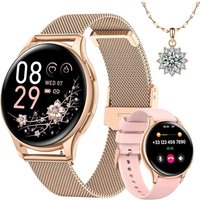 Montre Connectée Femme Avec Appel Bluetooth 1,27"" Smartwatch Femme Avec Ip68 Fonction Féminine/24H Fréquence Cardiaque/24H Spo2/Suivi Du