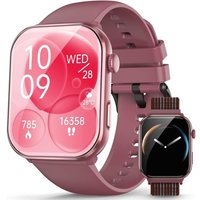 Smartwatch Femmes Hommes, Écran Amoled Toujours Allumé, Montre Fitness Avec Fonction Téléphone, Passer/Recevoir Des Appels, 100+Modes Sport,