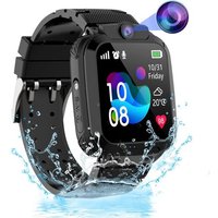 Montre Connectée Enfant Gps/Wifi/Appel Garçon Fille, Montre Gps Enfant Avec Chat Familial, Sos, Téléphone Etanche Jeux Réveil Mode Classe, Ip68,