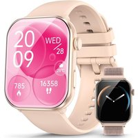 Smartwatch Femmes Hommes, Écran Amoled Toujours Allumé, Montre Fitness Avec Fonction Téléphone, Passer/Recevoir Des Appels, 100+Modes Sport,