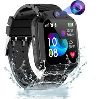 Montre Connectée Enfant Gps/Wifi/Appel Garçon Fille, Montre Gps Enfant Avec Téléphone Sos Chat Familial, Etanche Jeux Réveil Mode Classe, Montre
