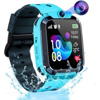 Montre Connectée Enfant Gps/Wifi/Appel Garçon Fille, Montre Gps Enfant Avec Chat Familial, Sos, Téléphone Etanche Jeux Réveil Mode Classe, Ip68,