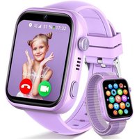 4G Montre Connectée Enfants, Ip68 Étanche Montre Telephone Enfant Avec Appels, Appels Vidéo, Chat Vocal, Whatsapp, Wi-Fi, Gps, Sos, Mode École,