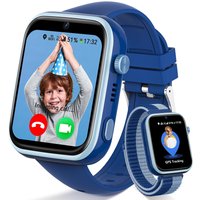 4G Montre Connectée Enfant, Smartwatch Enfant Avec Gps Et Téléphone, Appel Vidéo, Sos, Mode Classe, Whatsapp, Wifi, Ip68, Sim, Podomètre, Réveil,