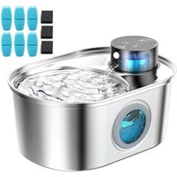 Fontaine À Eau Pour Chat Sans Fil En Acier Inoxydable