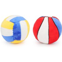 2 Pack Toys For Small Dogs,Interactive Basketball Volleyball Toy For Medium Dogs,Filled Chew Toys,Gift