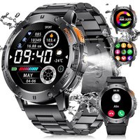 Montre Connectée Homme Avec Appel Bluetooth,Fitness Tracker 1,43"" Amoled 120 Sport Smartwatch Avec Fréquence Cardiaque/Moniteur Sommeil,Etanche Ip68