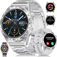 Montre Connectée Homme Avec Appel/1,43"" Amoled Montre Connectée,24/7 Fréquence Cardiaque/Moniteur Sommeil,Etanche Ip68 Podomètre Pour Android