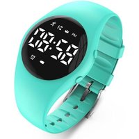 Montre Numérique À Led Avec Podomètre,Traqueur De Pas Numérique,Sans Bluetooth,Réveil Vibrant,Chronomètre,Excellent Cadeau Pour Les Enfants,Les