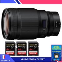 Nikon Z 50mm f/1.2 S + 3 SanDisk 64GB UHS-II 300 MB/s + Ebook 'Devenez Un Super Photographe'