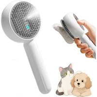 Brosse Pour Chat Avec Vapeur-Brosse Silencieuse Avec Vapeur-Libération En Un Clic-Peigne Pour Chat Avec Poignée Pour Poils Longs/Poils Courts Chats