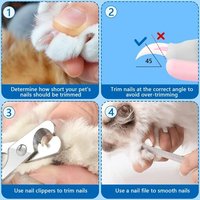 Dog Nail Clippers Kit Pro With Nail Clippers For Pets With File Stainless Steel Bath Gloves Safe Durable Silicone For Cats Dogs Beginners Home Claw