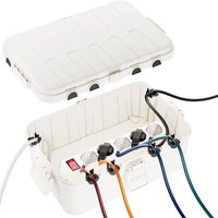 Boîte De Câbles Extra Large (32 X 22 X 13 Cm), Étanche Ip54, Câble D'Extérieur Sûr, Couvercle De Prise Résistant Aux Intempéries Pour Protéger La