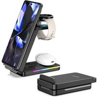 KALANKA-Chargeur Induction pour Google Pixel Watch 3/2, Chargeur Google Pixel 3 en 1 pour Pixel 10/9 Pro/9/8a/8/8 Pro/7, Station de Charge Pixel