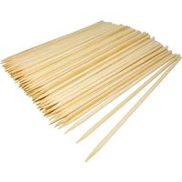 Lot de 100 Pics à Brochettes en Bois/Barbecue, Brochettes, Fruits, Légumes, Piques en Bois - 100 Pièces, 25cm, Marron