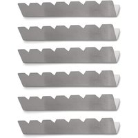Lot de 6 supports à brochettes en acier inoxydable avec 6 encoches