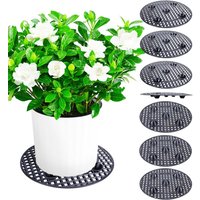 Lot De 8 Élévateurs De Pot De Fleurs Robustes Pour Éviter La Pourriture Et Les Dommages Sur La Terrasse Et La Terrasse (30 Cm-8 Pièces,Noir)