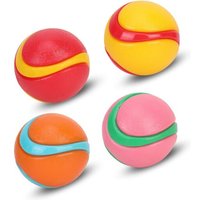 4 Pieces Squeaky Dog Ball,Pet Chew Toys,Indestructible Dog Balls,Rubber Dog Toy,High Elasticity,Float,Interactive Throwing Toy